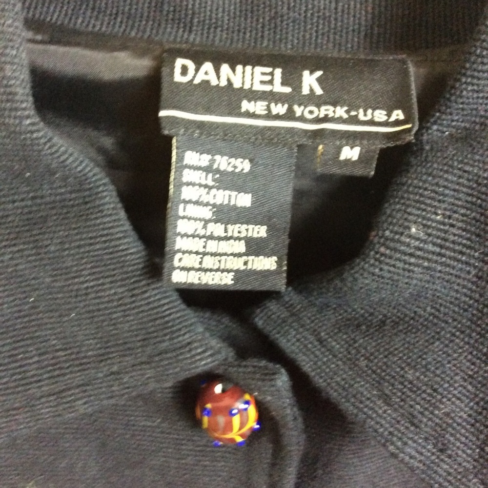 Daniel K Embroidered Patch Work Black Jacket. Med… - image 6